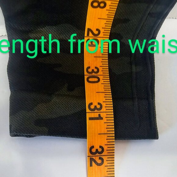 2 PAIR! SPANX CAMO "LOOK AT ME NOW" LEGGINGS SZ SM GREY-ANKLE GREEN-FULL - Picture 8 of 9